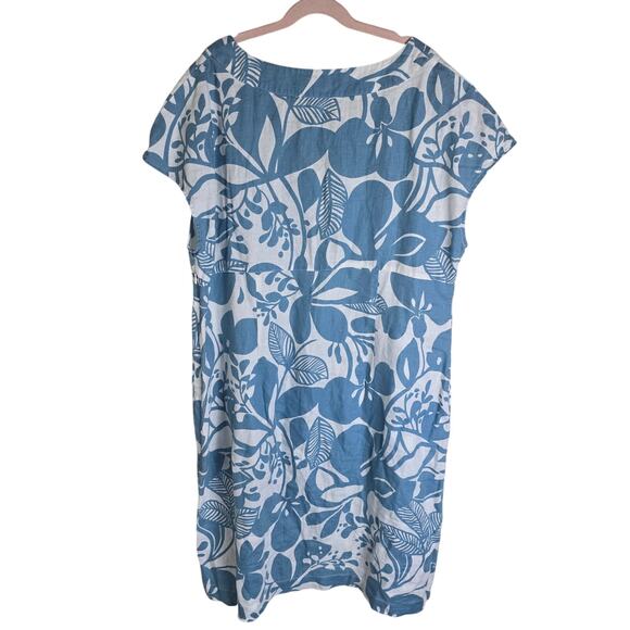 Boden Blue and White Floral Midi Dress - Picture 3 of 9